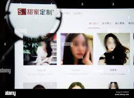A Chinese netizen browses the dating website SeekingArrangement (SA) for  people seeking 