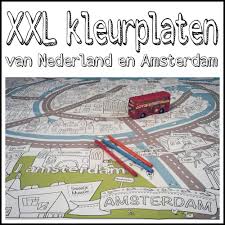 Bij ons vind je de leukste kleurplaten van nederlandse voetbalclubs. Super Grote Kleurplaten Van Nederland En Amsterdam Leuk Met Kids