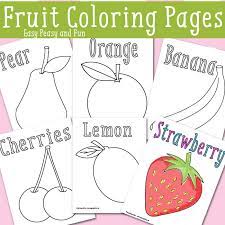 Now you can achieve it with the help of these free printable. Fruit Coloring Pages Free Printable Easy Peasy And Fun
