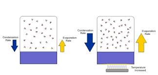 evaporation rates condensation rates and relative humidity