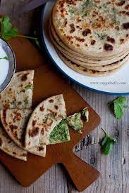Easy Broccoli Paratha Tutorial Made With Whole Wheat Flour Broccoli Cilantro Recipes Food Vegetarian Dishes