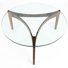 Mid Century Modern Sven Elekjaer Rosewood And Glass Round Coffee Table Chairish Round Glass Coffee Table Round Coffee Table Coffee Table