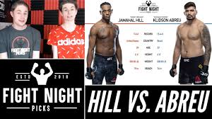 The latest tweets from @jamahalh Ufc Fight Night Jamahal Hill Vs Klidson Abreu 2 Minute Prediction Youtube