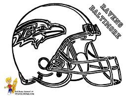 The football helmet is a piece of protective. Ravens Football Helmet Coloring Pages Free Image Download