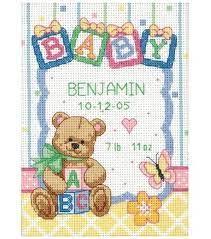 Cross stitch birth records patterns. Dimensions Baby Hugs Counted Cross Stitch Kit Birth Record Joann Baby Cross Stitch Patterns Cross Stitch Baby Baby Cross