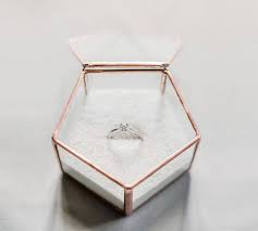 Pentagon Ring Box Geometrische Ring Box Geometrische Allianz Hochzeit Ring Box Gold Ring Box Geometrische Glasbox Kupfer Ring Box Jb13 Engagement Ring Holders Wedding Ring Box Glass Ring Bearer Box