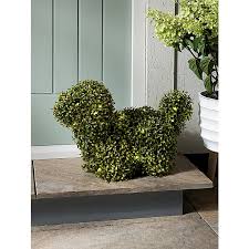 Topiary wire frames can be placed over bushes and shrubs or come fully stuffed with moss. Dog Artificial Topiary Plant Solar Light Outdoor Garden George At Asda