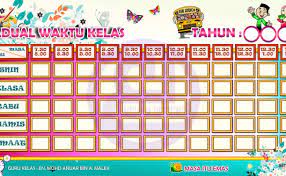 Jadual waktu kelas 2 kreatif. Jadual Kelas