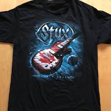 Styx Canadian Tourshirt Bandshirt Sz L Tommyshaw Canada Tour Shirt Tommy Shaw Band Shirts