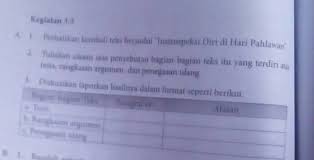 Jawaban Kegiatan 3 5 Bahasa Indonesia Kelas 8 Kurikulum 2013 Brainly Co Id