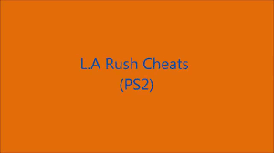Left, right, circle, square, circle, r2, left, right. L A Rush Cheats Ps2 Youtube