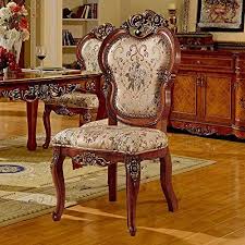 European Solid Wood Dining Chair Luxury Villa Carved Gold Chair Full Solid Wood Chair In 2020 Dining Chairs Solid Wood Dining Chairs Solid Wood Chairs