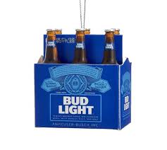 Bud Light Beer Six Pack Ornament Item 100484 The Christmas Mouse