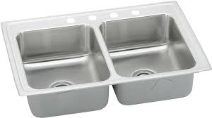 double bowl stainless steel bar sink