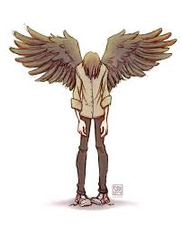 Wings For Falling By Sarahculture On Deviantart Angel Wings Drawing Drawings Drawing Poses