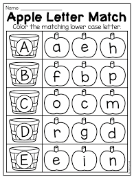 Our large collection of ela worksheets are a great study tool for all ages. Apple Alphabet Letter Match Worksheet This Fall Kindergarten Math And Literacy Work Alphabet Letter Matching Literacy Worksheets Letter Recognition Worksheets