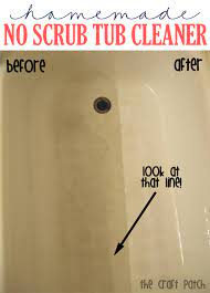 The dawn soap will need a while to work, and of course the thickness of the dawn keeps the vinegar in place and lets it have time to work as well. No Scrub Miracle Tub Cleaner The Craft Patch