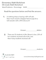 27 Percentage Worksheets For Grade 6 Pdf Percent Of Increase And Decrease Worksheets Openla Word Problems Word Problem Worksheets Fraction Word Problems