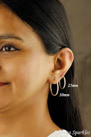 30mm Hoop Earrings Men