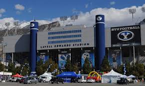 traveling to from lavell edwards stadium for byu utah game