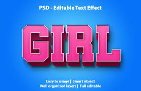 Download Text Effect Girl Premium Graphic By Yosiduck Creative Fabrica SVG Cut Files