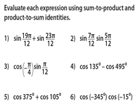 Create your own worksheets like this one with infinite algebra 2. Product To Sum And Sum To Product Identities Worksheets