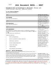Of this aia® document, or any portion of it, may result in severe civil and criminal penalties, and will be prosecuted to the maximum extent possible under the law. B201 2007 Standard Form Of Architect S Services 001 Aia Document B201 2007 Tm Standard Form Of Architect S Services Design And Construction Course Hero