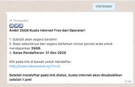 Tidak perlu khawatir jika anda tidak punya kuota karena aplikasi ini bisa di akses secara gratis tanpa pulsa maupun kuota. Beredar Pesan Whatsapp Soal Kuota Internet 35 Gb Gratis Ini Faktanya
