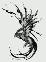 Sketch Style Angel With Bird Tattoo Design Phoenix Tattoo Star Tattoo Designs Phoenix Tattoo Design