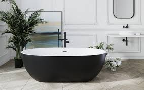 The solid matte surface of the lullaby's aquatex™ material is warm and velvety to the touch. áˆ Aquatica Corelia Blck Wht Freestanding Solid Surface Bathtub Buy Online Best Prices