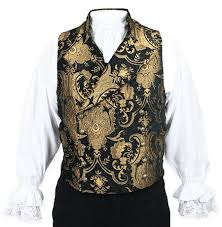 Black And Gold Vest Cavalier Vest Black Gold Stand Collar Dress Designer Suits For Men Fashion