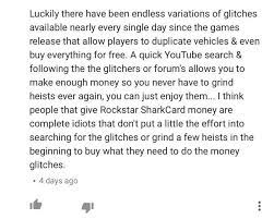Nov 18, 2013 · however, a new gta patch came for xbox today but this time the game actually works as intended with no problems except with one thing; Yeah Let Me Just Search Gta 5 Money Glitch And Expect Real Content Gtaonline