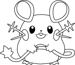 Pokemon coloring pages shaymin sky form coloringpages pages. Cute Dedenne Pokemon Coloring Page Free Printable Coloring Pages For Kids