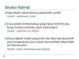Contoh kalimat subjek, predikat objek. Tata Kalimat Danang Wahyu Utomo Danang Wudsn Dinus