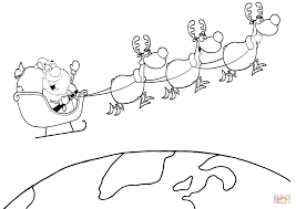 Download and print free christmas santa sleigh coloring pages. Santa And Sleigh Coloring Pages Printable Iconmaker Info