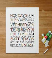 Nursery Art Monday S Child Is Full Of Grace Monday S Child Girl Room Art Nursery Art