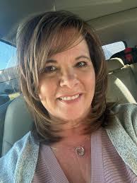 Hair transformation after cut and root color touch-up for women over 50