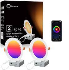 The best led recessed lights decorate houses and illuminate your household without compromising on light quality. Lumary Smart 6 Inch Slim Led Recessed Lights Wi Fi Ultra Thin Led Downlight With Junction Box Low Profile Retrofit Ceiling Light Compatible With Alexa 6 Inch 2pack