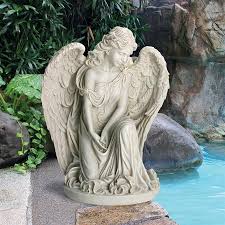 Design Toscano Quiet Countenance Praying Angel Garden Statue Walmart Com Angel Garden Statues Garden Angels Garden Statues