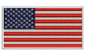 Download Usa Flag With White Outline Machine Embroidery Designs 521603 Designs Design Bundles