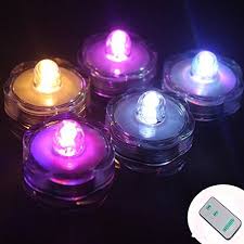 Acelist 24 X White Led Submersible Tea Light Candles With Remote Control Replaceable Coin Battery Underwater Waterproof La Tea Lights Tea Light Candles Candles