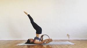 Getting On The Yoga Wheel You Must Be Confident In Shoulderstand To Try This Method Make Sure Your Props Are Within Reach Before Y Yoga Wheel Yoga How To Get