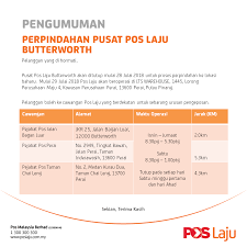 Poslaju provides courier service for delivery of documents or packages for both domestic and abroad. Pengumuman Penutupan Pejabat Pos Pos Malaysia Berhad Facebook