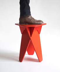 A Table Stool Made From Flat Plywood Parts Stool Design Plywood Coffee Table Stool