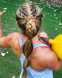 Braided Sporty Ponytail For Long Hair Sports Hairstyles Sporty Hairstyles Soccer Hair