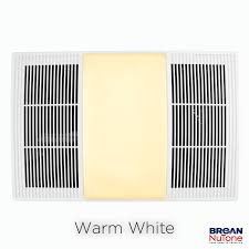 Broan bathroom fan cover with light. Fg80hbs Broan 70 80 Cfm Heater Exhaust Cover Upgrade With Dimmable Led And Color Adjustable Cct Lighting Single Pack