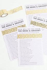 Ask them some silly questions to get them involved in the party, and to see who really knows the bride and groom the best. Free How Well Do You Know The Bride Groom Game