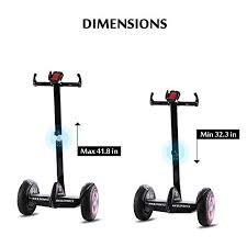 6.5 and 8 inches and net weight is nearly 15 kgs which can handle a maximum load of 120 kgs. Hand Control Dual Purpose Segway Handlebar For Minilite Minipro Scooter With Phone Mount Black Seway Handle Bracket With Knee Control Self Balance Hoverboard Handle Bar Handle Bracket Self Balance Hoverboard Handle Bar