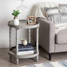 Kate Laurel Bellport Wooden Side Table In Grey In 2020 Living Room Side Table Side Table Decor Table Decor Living Room