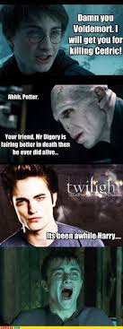 Harry Potter Daniel Radcliffe Edward Cullen Twilight Cedric Diggory With Images Harry Potter Twilight Harry Potter Memes Hilarious